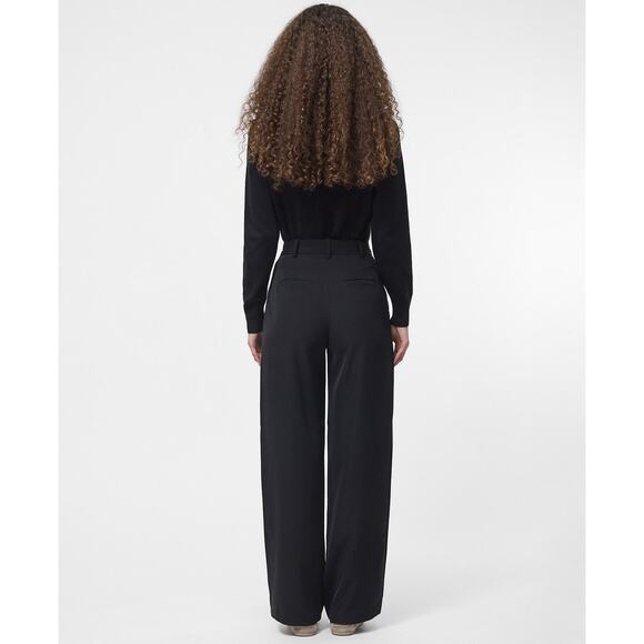 French Connection Women's Harry Wide Leg Suiting Pants Black NWT Size 6 - Picture 4 of 11